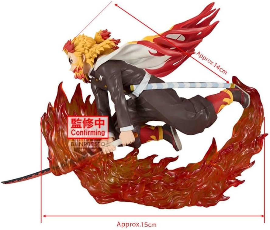 Estátua Kyojuro Rengoku – Demon Slayer: Kimetsu No Yaiba – Vibration Stars Plus – Banpresto