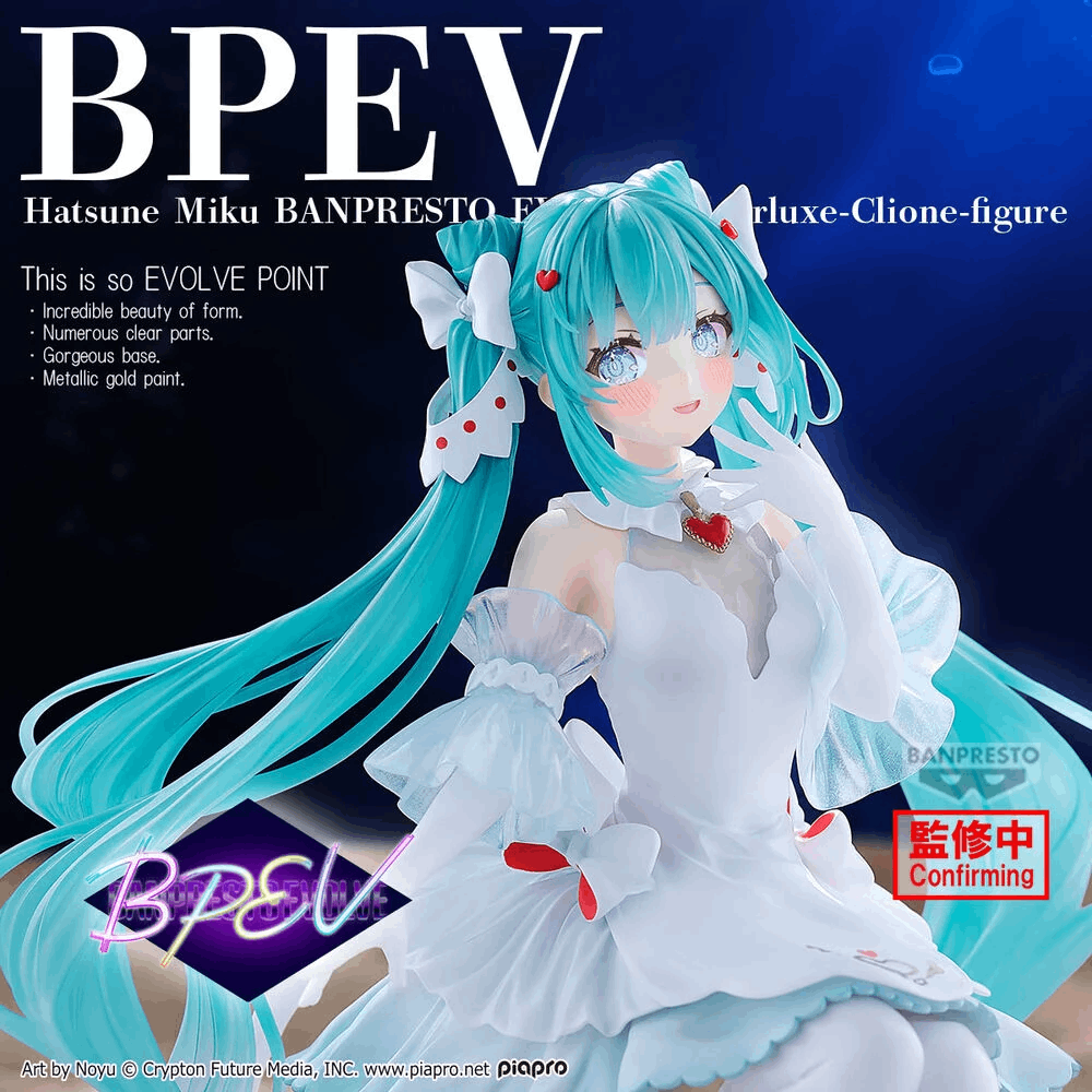 Estátua Hatsune Miku – Banpresto Evolve Clearluxe – Clione – Banpresto