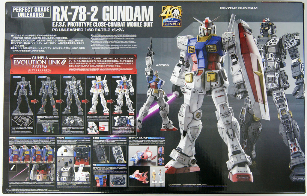 Figura Model Kit RX-78-2 Gundam – Mobile Suit Gundam – PG Unleashed 1/60 – Bandai