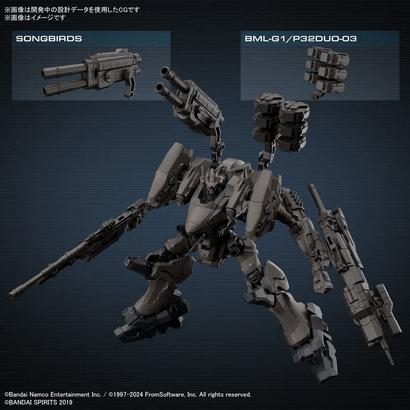 Figura Model Kit Rad Cc-2000 Orbiter Nightfall - Armored Core VI: Fires of Rubicon - 30mm - Bandai