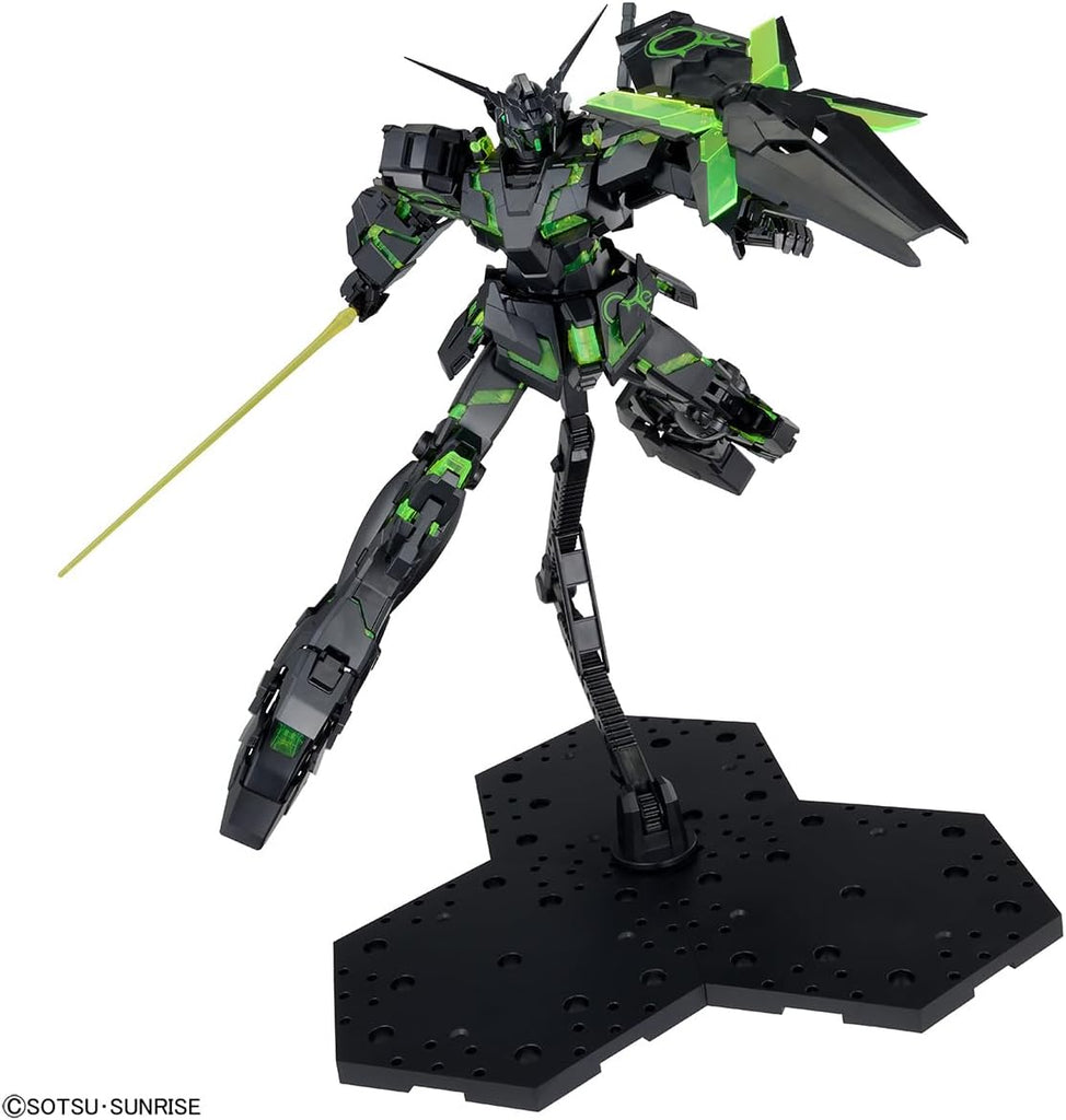 Figura Model Kit Unicorn Gundam (Recirculation Color Clear Neon Green) - Gundam - Mg 1/100 - Bandai
