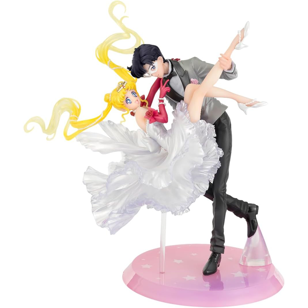Estátua Usagi e Tuxedo Mask - Sailor Moon - Moonlight Glow Edition - Figuarts Zero Chouette - Bandai