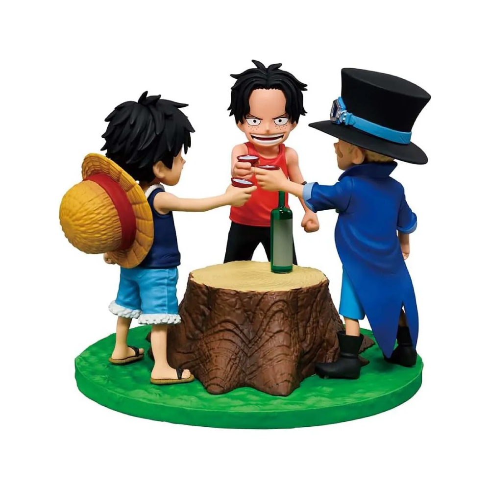 Estátua Ace & Sabo & Luffy – One Piece – Ichibansho Figure Dramatic Memories – Banpresto