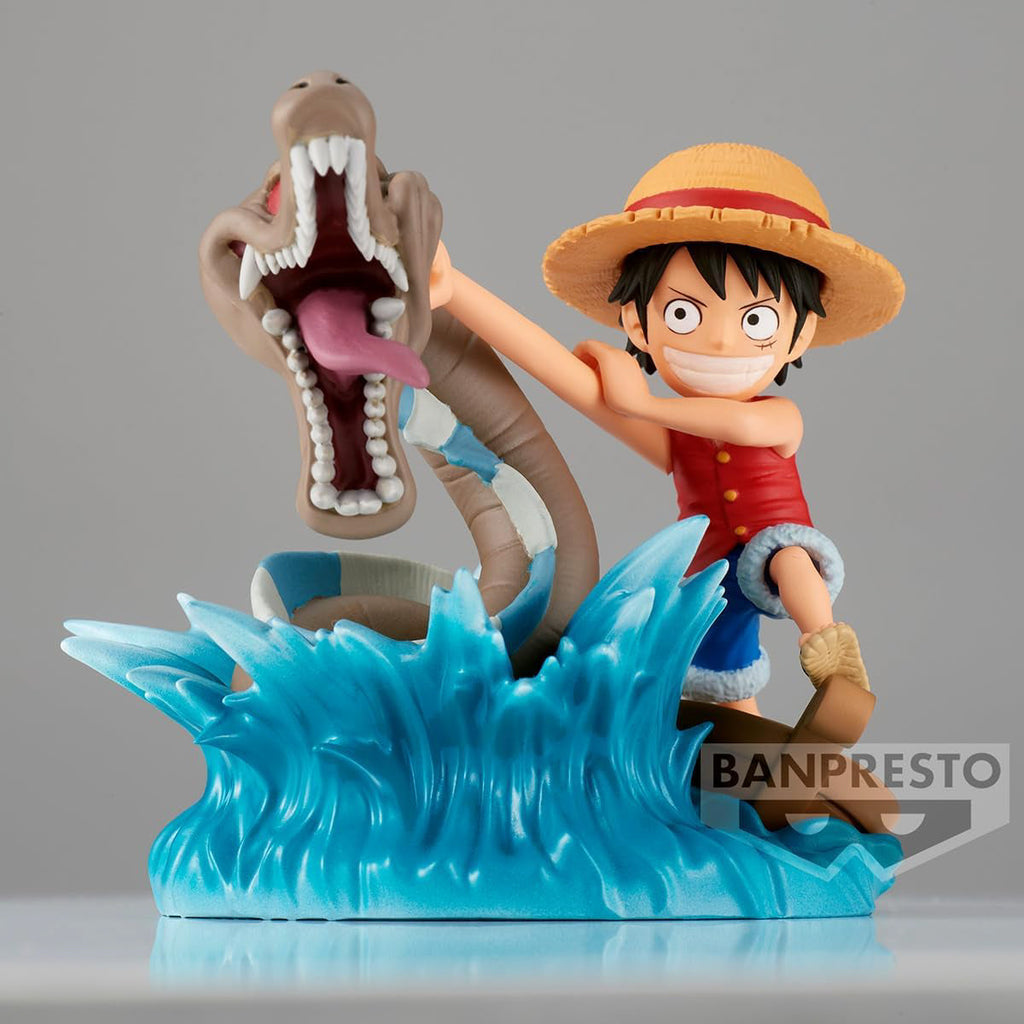 Estátua Monkey D. Luffy Vs Local Sea Monster - One Piece - WCF Log Stories - Banpresto - Bandai