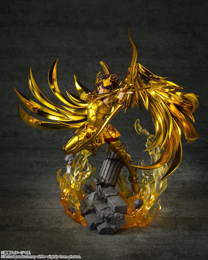 Estátua Seiya de Sagitário Touche Metallique - Os Cavaleiros do Zodíaco - Figuarts Zero - Bandai