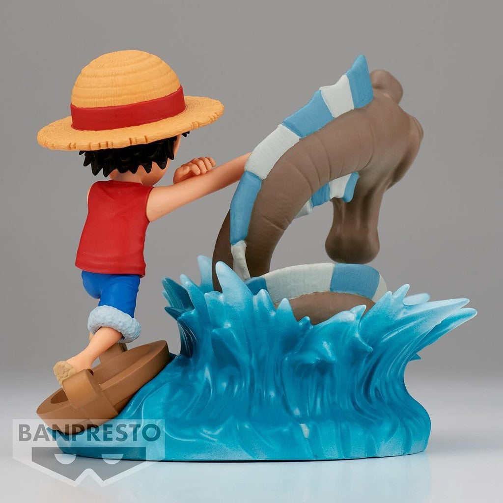 Estátua Monkey D. Luffy Vs Local Sea Monster - One Piece - WCF Log Stories - Banpresto - Bandai