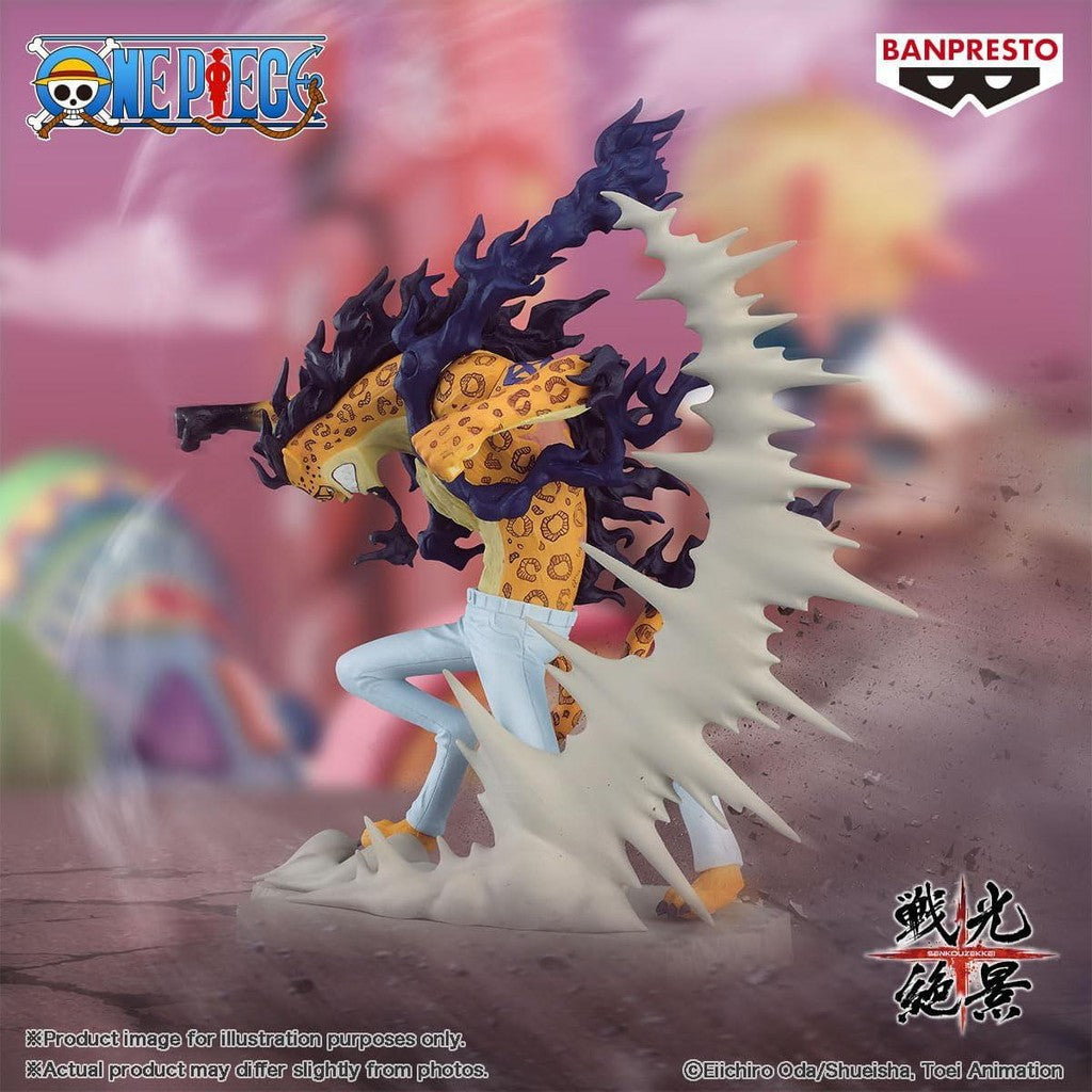 Estátua Rob Lucci Leopard Awakening Form Ver - One Piece - Senkozekkei - Banpresto - Bandai