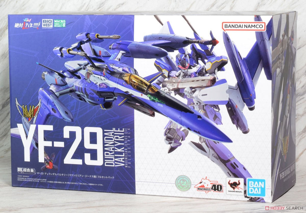 Figura YF-29 Durandal Valkirie Maximilian Jenius Use Full Set Pack - Macross Dx Chogokin - Bandai