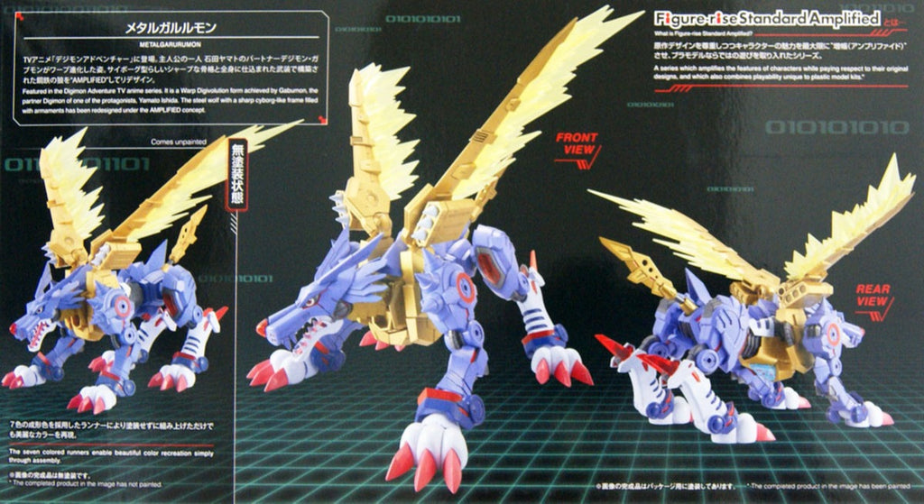 Figura Model Kit Metal Garurumon - Rise Standard Amplified - Digimon - Bandai