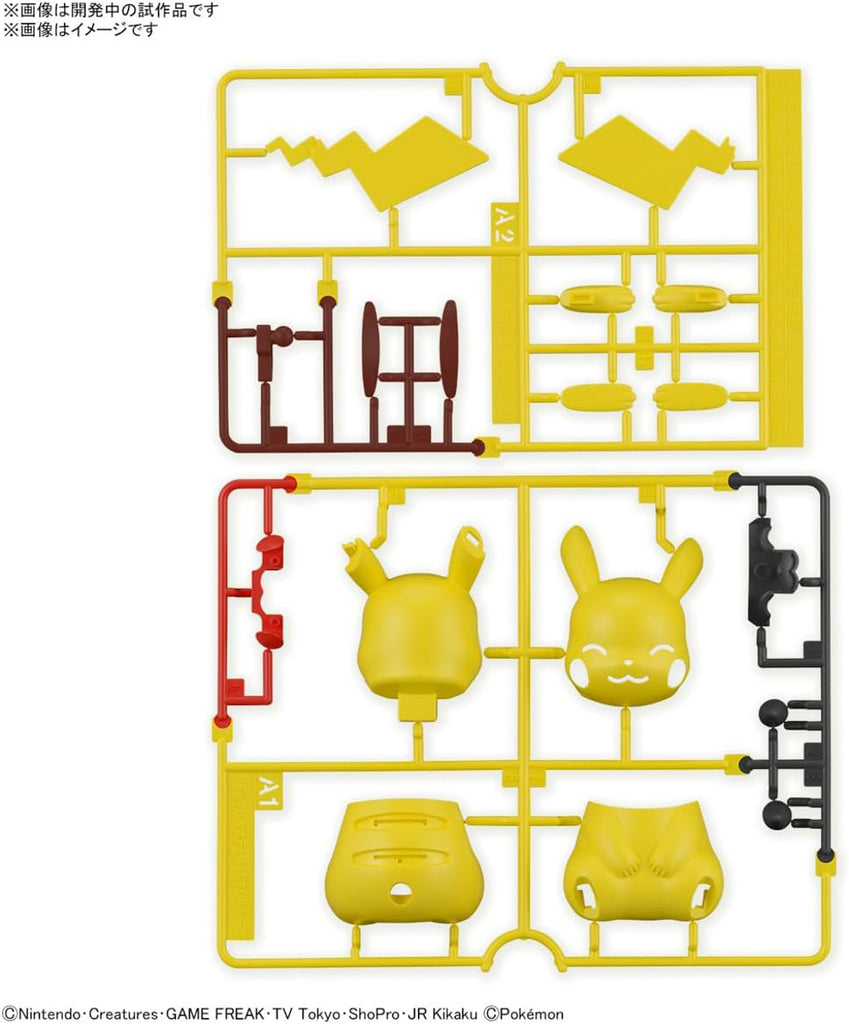 Pikachu Sitting Pose - Pokemon - Model Kit Quick - Bandai