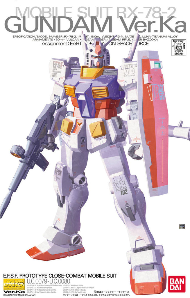 RX-78-2 Gundam (Ver. Ka) – Gundam – MG 1/100 – Bandai