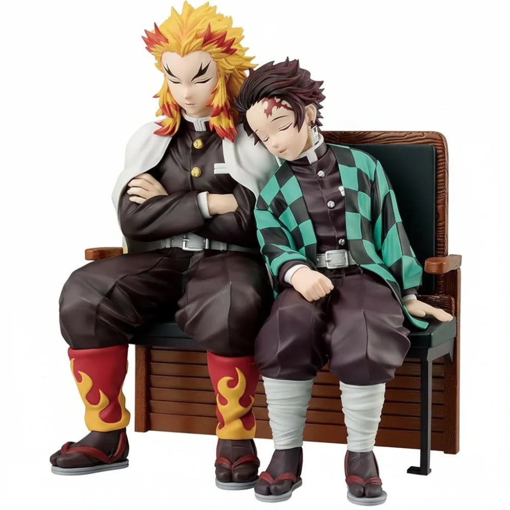 Estátua Tanjiro Kamado & Kyojuro Rengoku (Locus) – Demon Slayer: Kimetsu no Yaiba – Ichibansho – Banpresto